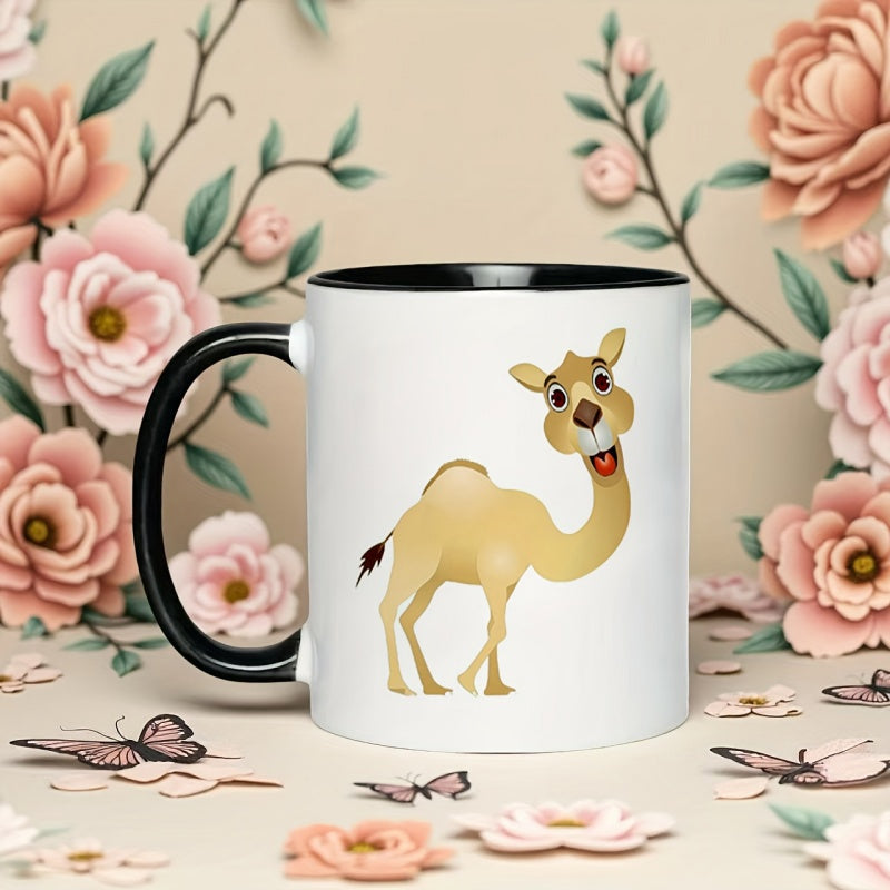 Tailorly Black Accent 11 oz Mug - camel shape