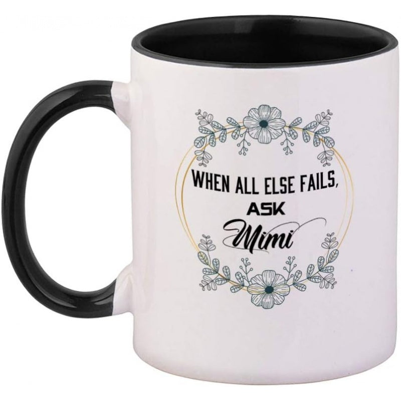 Tailorly Black Accent 11 oz Mug - ceramic tea cup with a colored handle 11 ounces black interior and handle when works ask mimi_65241f7ef06945c1be1c335afdaaac45
