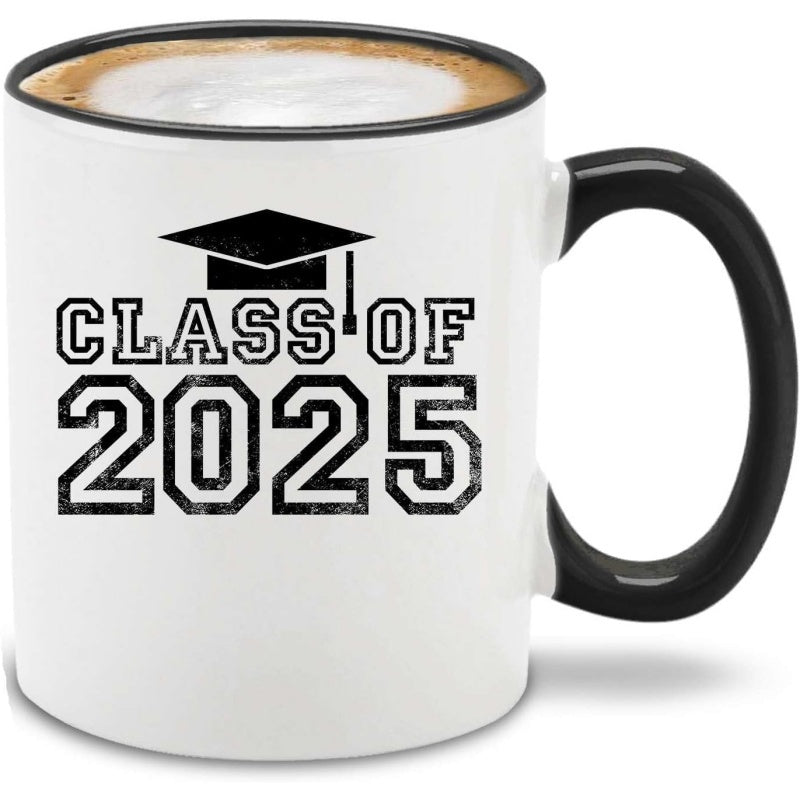 Tailorly Black Accent 11 oz Mug - class of 2025 congratulations graduate graduation present
