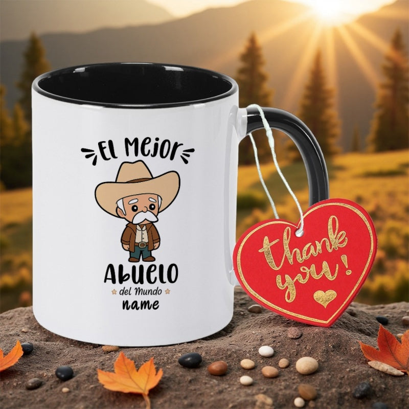 Tailorly Black Accent 11 oz Mug - with print11oz 350mlcoffee cup ceramic coffee mug fathers day gift easter gift reusable drinkware durable gift for