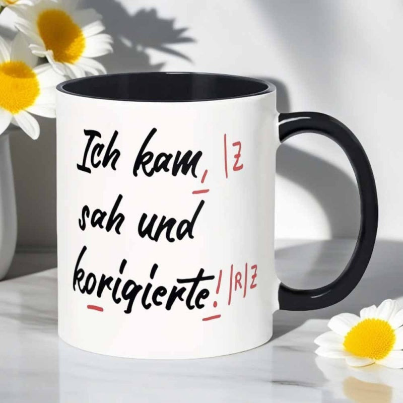 Tailorly Black Accent 11 oz Mug - i observed and text