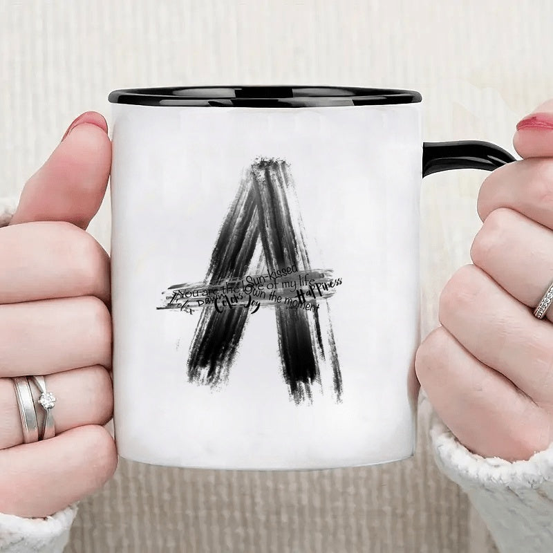 Tailorly Black Accent 11 oz Mug - family tree with family names and generations