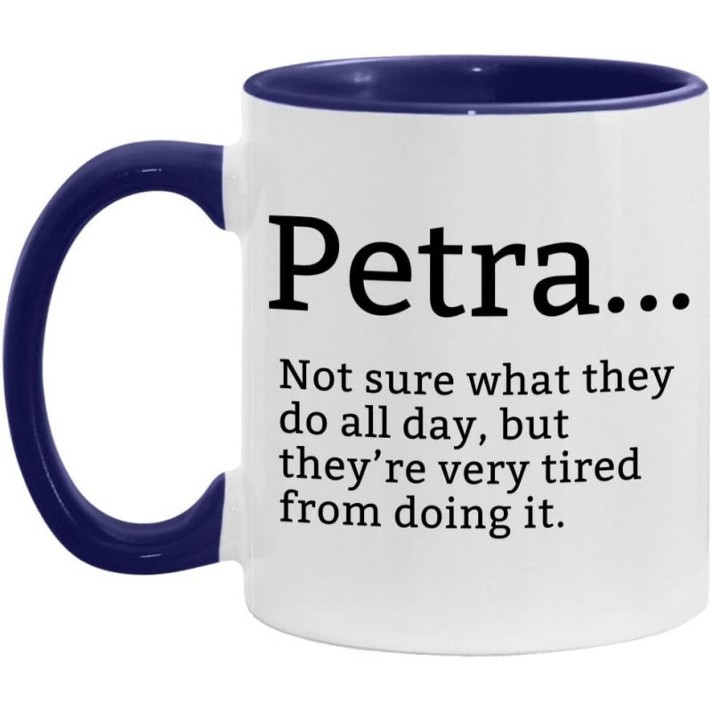 Tailorly Black Accent 11 oz Mug - funny morning mug very from doing coffee cup 11oz white blue _be42ab347a224f37acafc3a22b0adc17