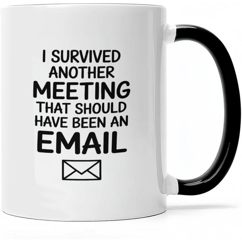 Tailorly Black Accent 11 oz Mug - office humor text