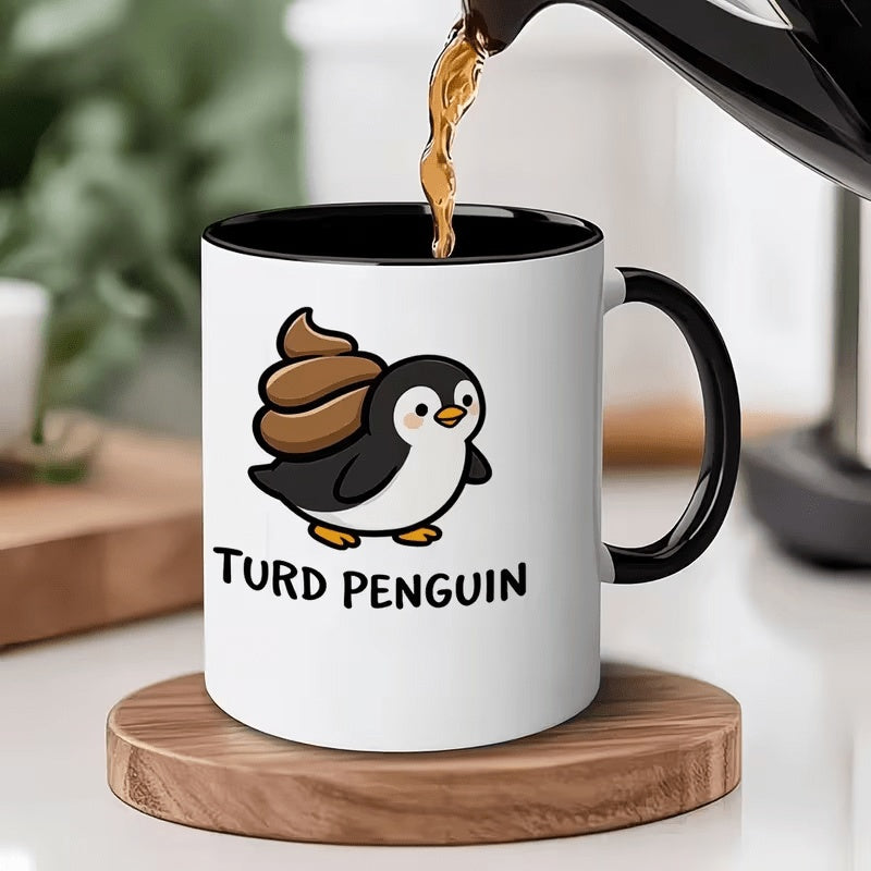 Tailorly Black Accent 11 oz Mug - Bunny Rabbit with Carrot