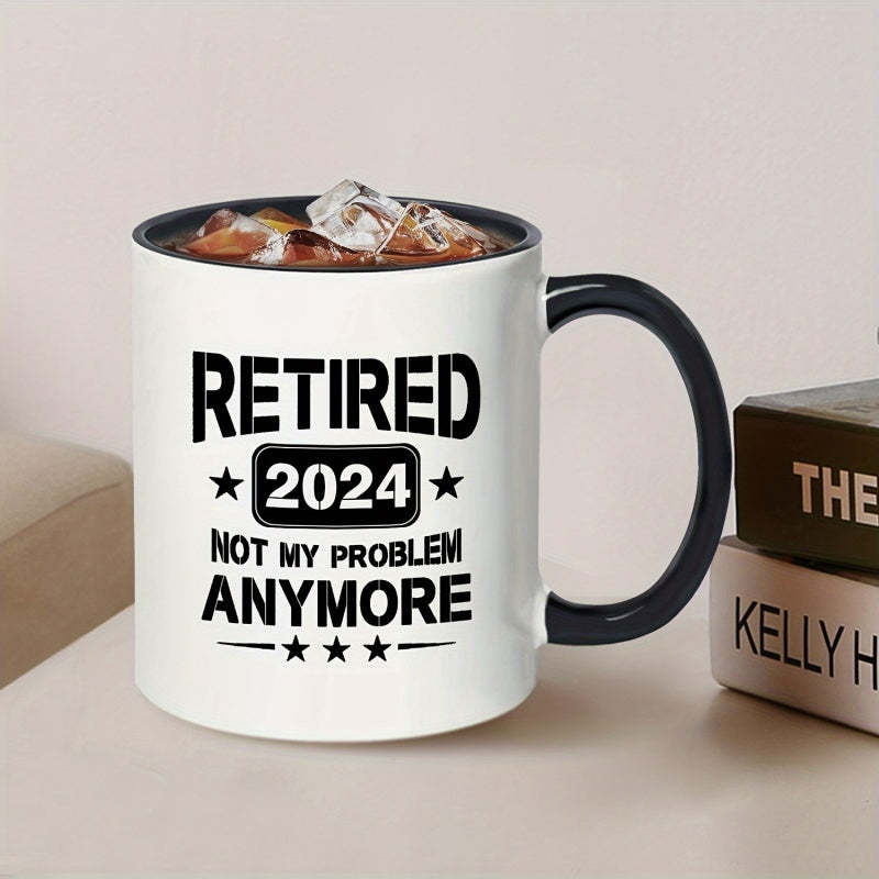 Tailorly Black Accent 11 oz Mug - retirement celebration text