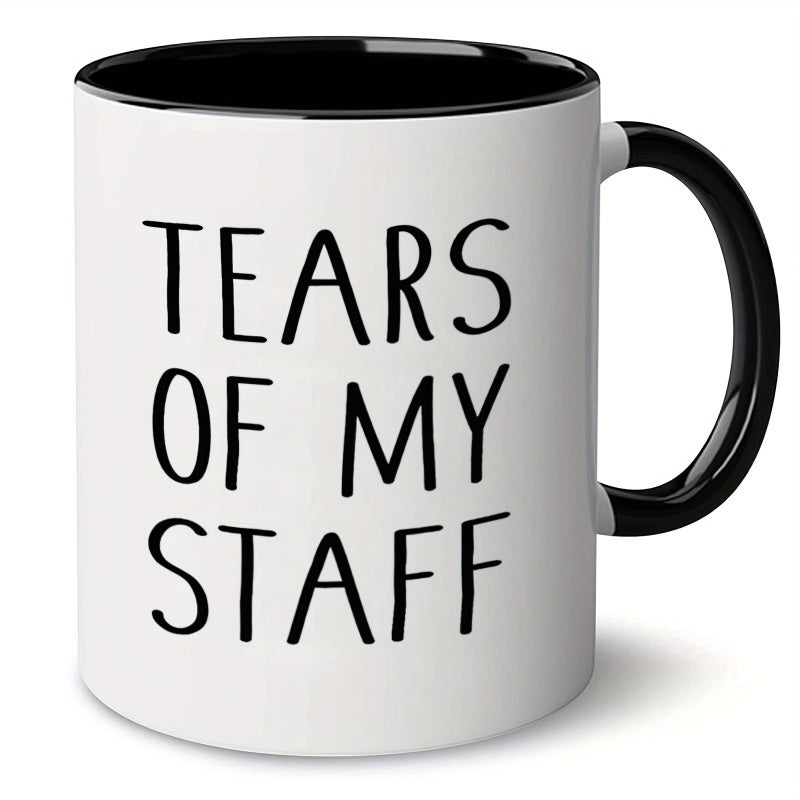 Tailorly Black Accent 11 oz Mug - tears of my staff