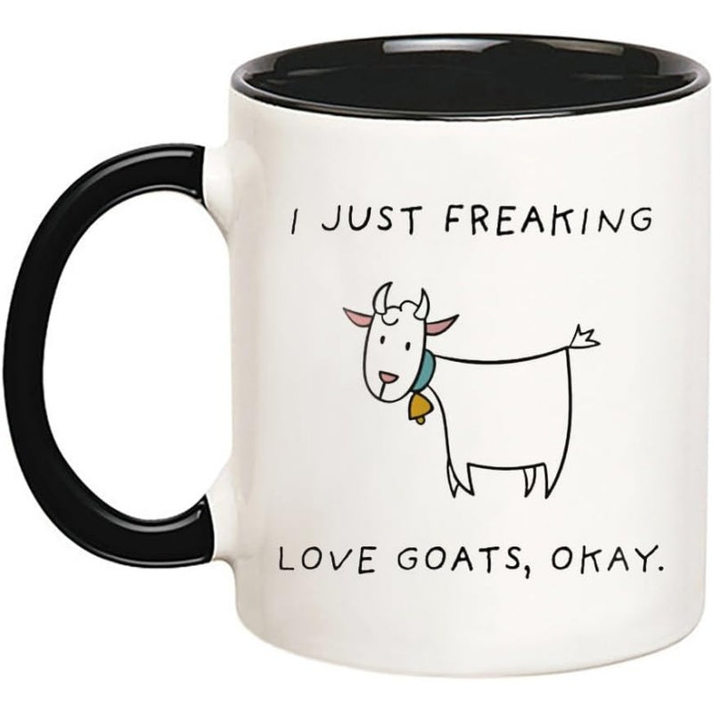Tailorly Black Accent 11 oz Mug - i just okay mug goat mug 11 oz novelty coffee mug black_67304263d47c4b8188073324fc578fd2