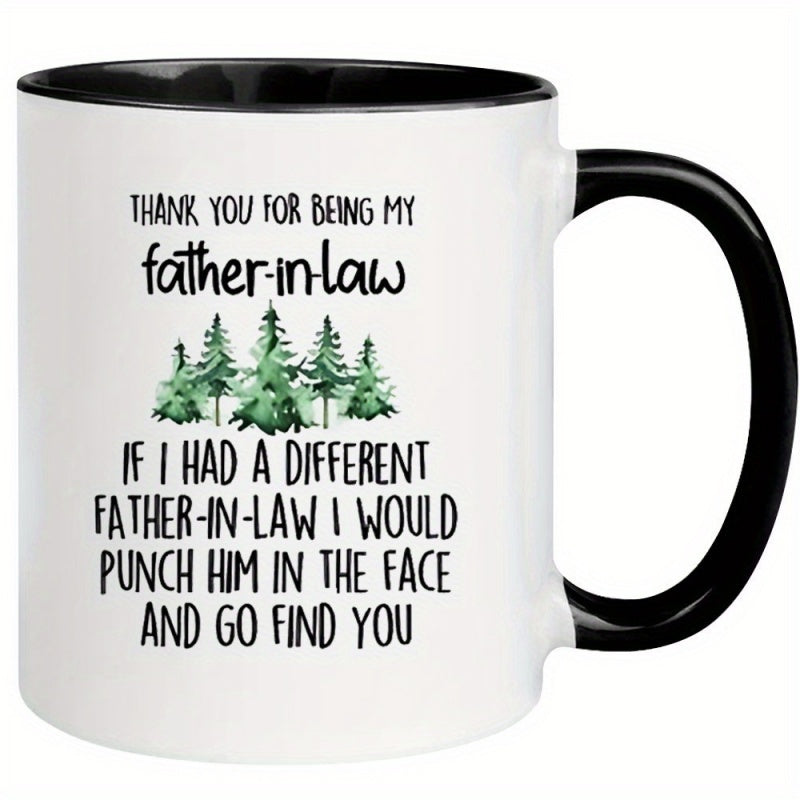 Tailorly Black Accent 11 oz Mug - funny thank you for being in law text