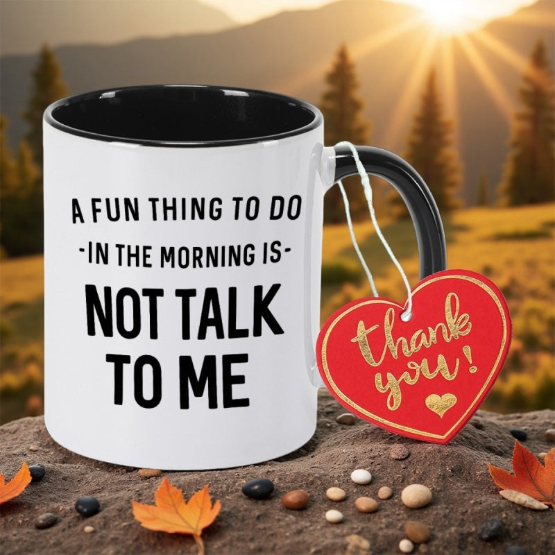 Tailorly Black Accent 11 oz Mug - humorous design