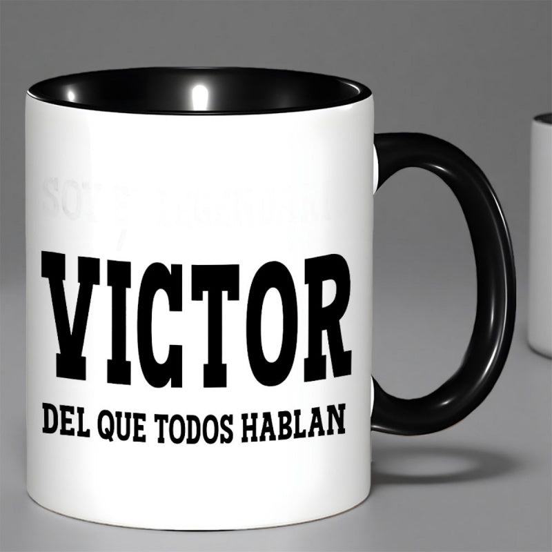 Tailorly Black Accent 11 oz Mug - i am spanish quote black with white text