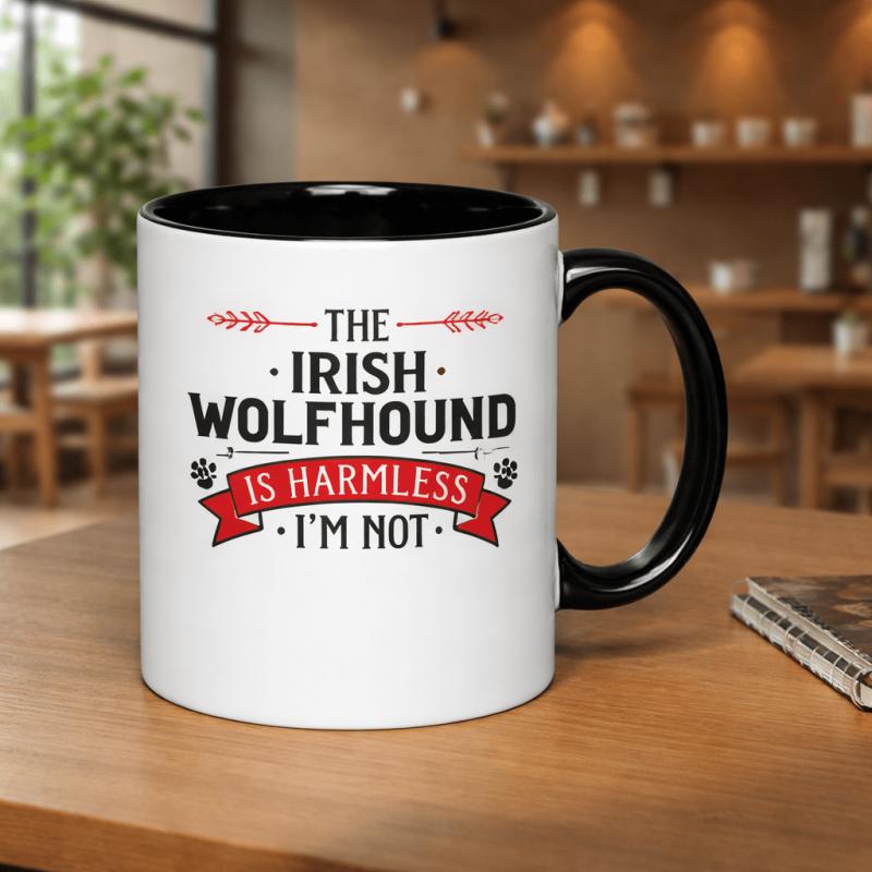 Tailorly Black Accent 11 oz Mug - im not funny dog lover