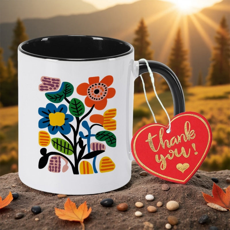 Tailorly Black Accent 11 oz Mug - blueredgreen