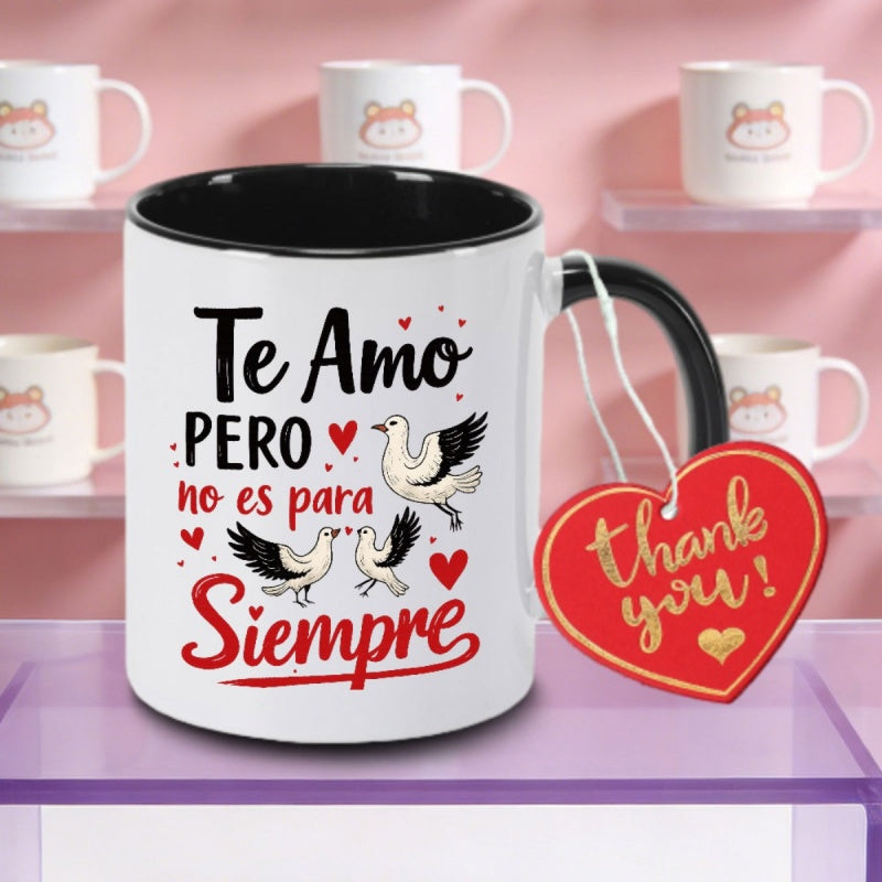 Tailorly Black Accent 11 oz Mug - spanish love logo