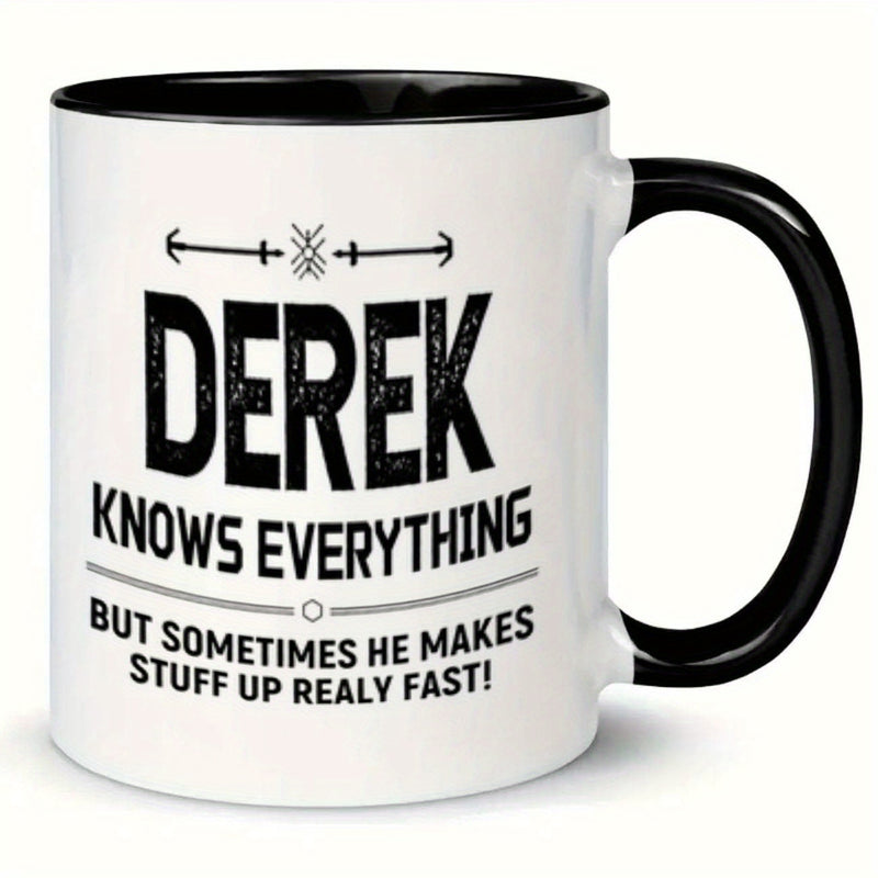 Tailorly Black Accent 11 oz Mug - funny face text arrows