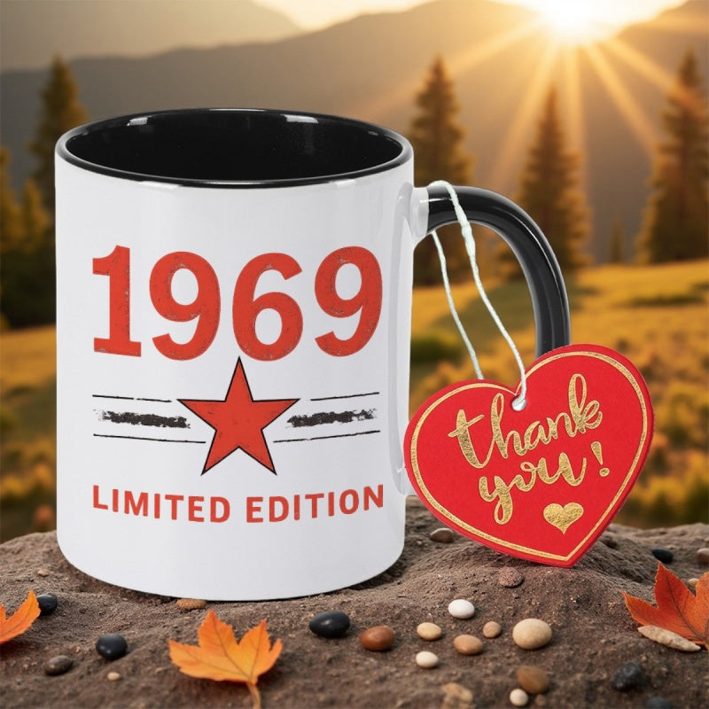 Tailorly Black Accent 11 oz Mug - with 1969 edition print