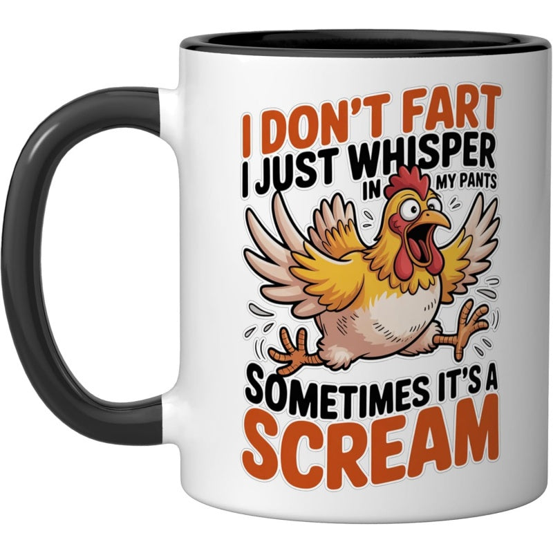 Tailorly Black Accent 11 oz Mug - i dont fart my pants just