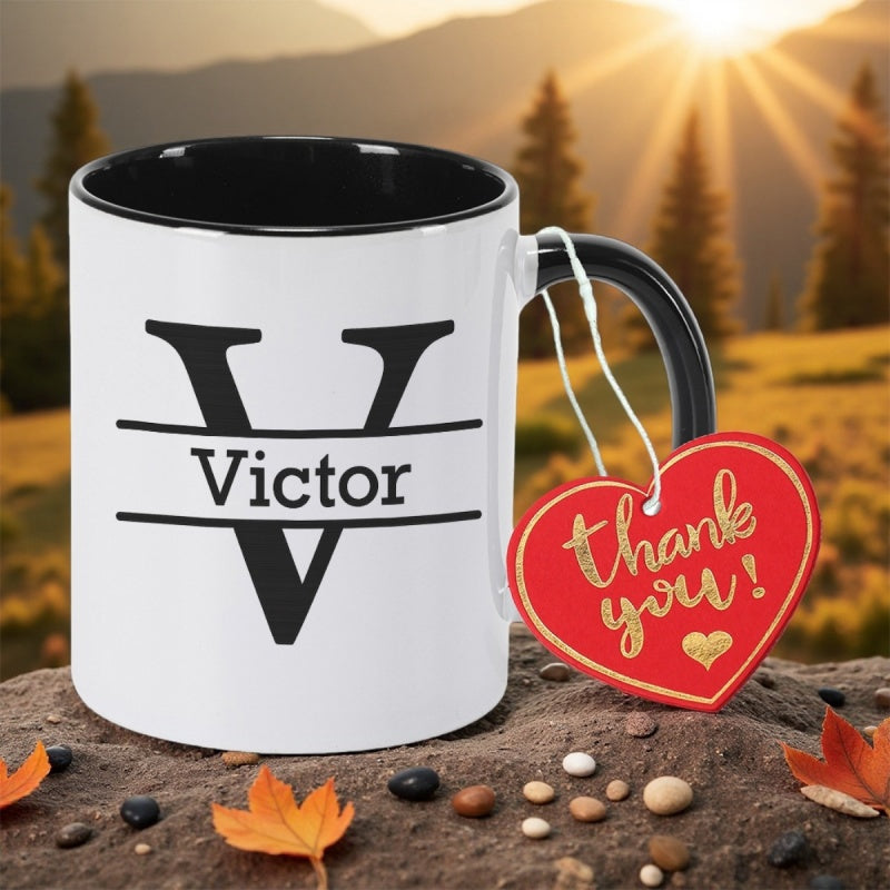 Tailorly Black Accent 11 oz Mug - v print