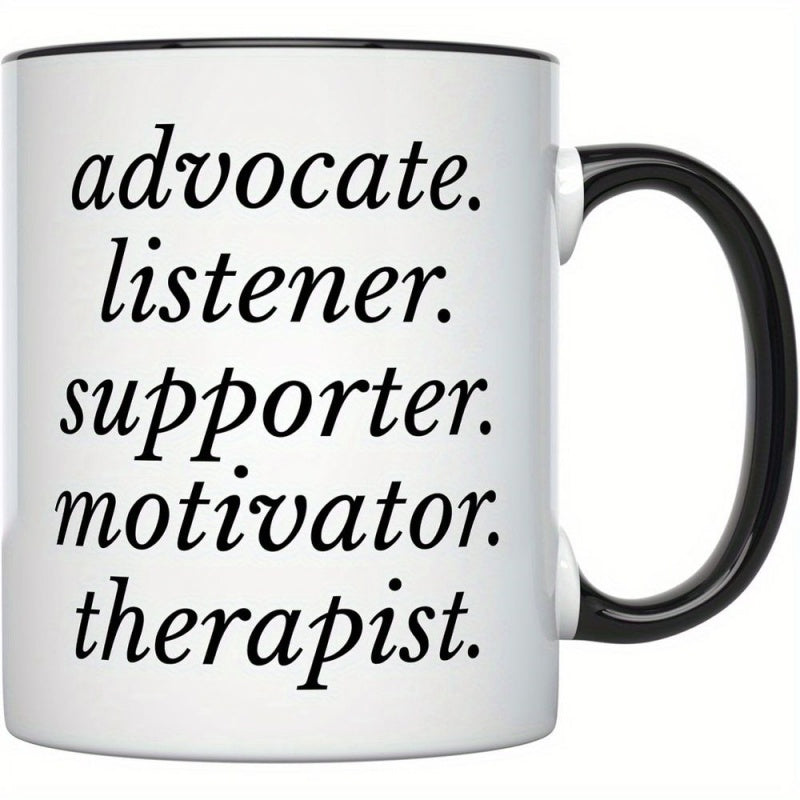 Tailorly Black Accent 11 oz Mug - motivational quotes like advocate support