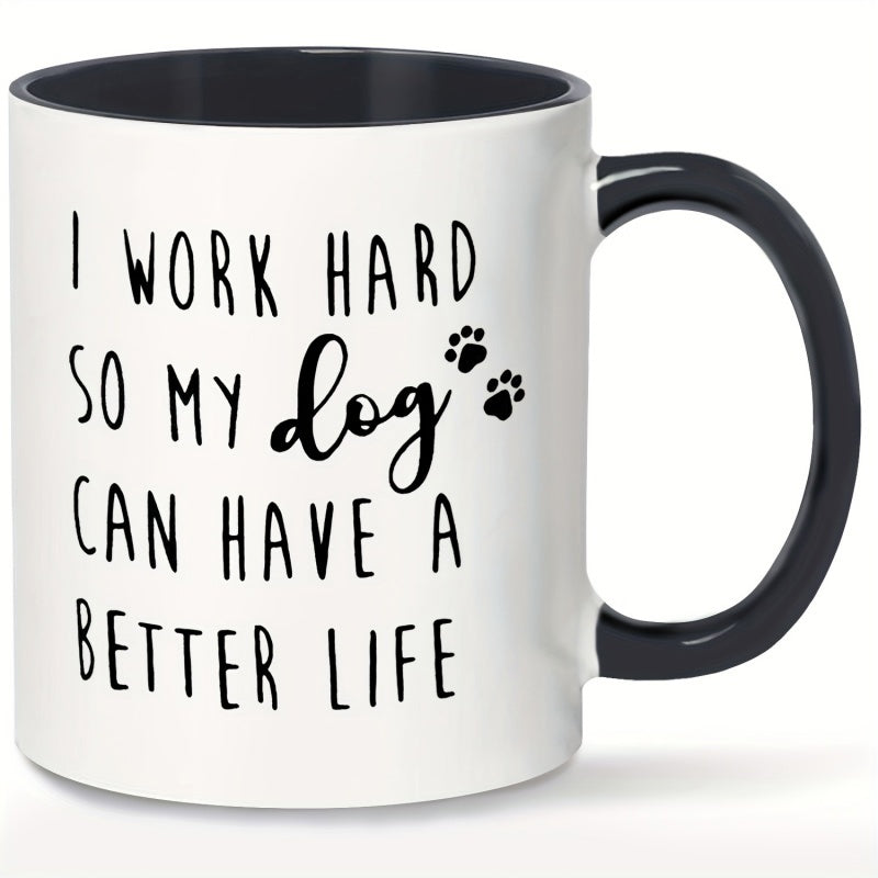Tailorly Black Accent 11 oz Mug - dog lover
