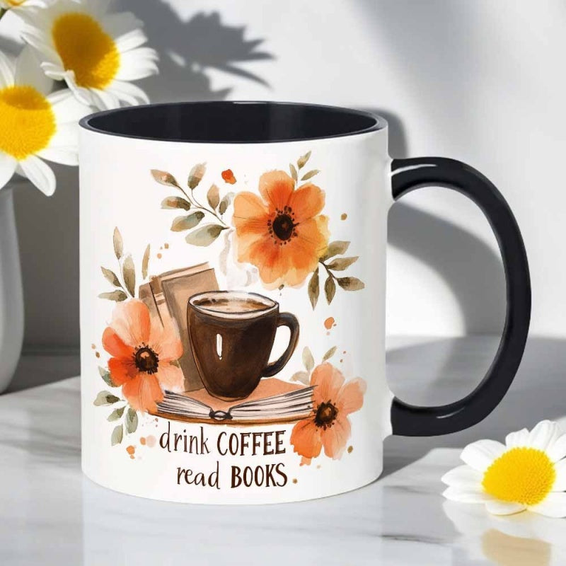 Tailorly Black Accent 11 oz Mug - watercolor art