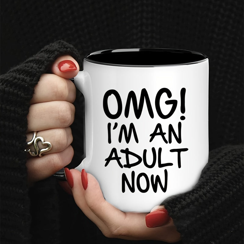 Tailorly Black Accent 11 oz Mug - omg im an adult now
