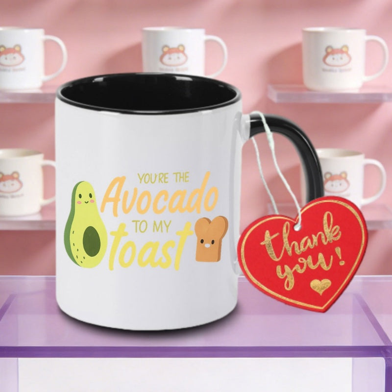 Tailorly Black Accent 11 oz Mug - youre the avocado to my toast