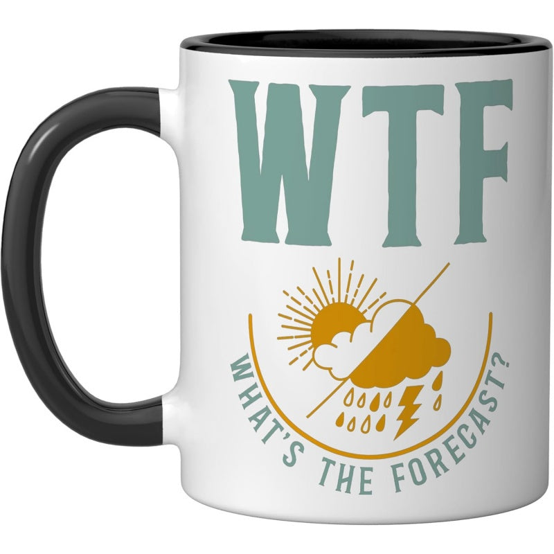 Tailorly Black Accent 11 oz Mug - vintage meteorologist weather forecast design