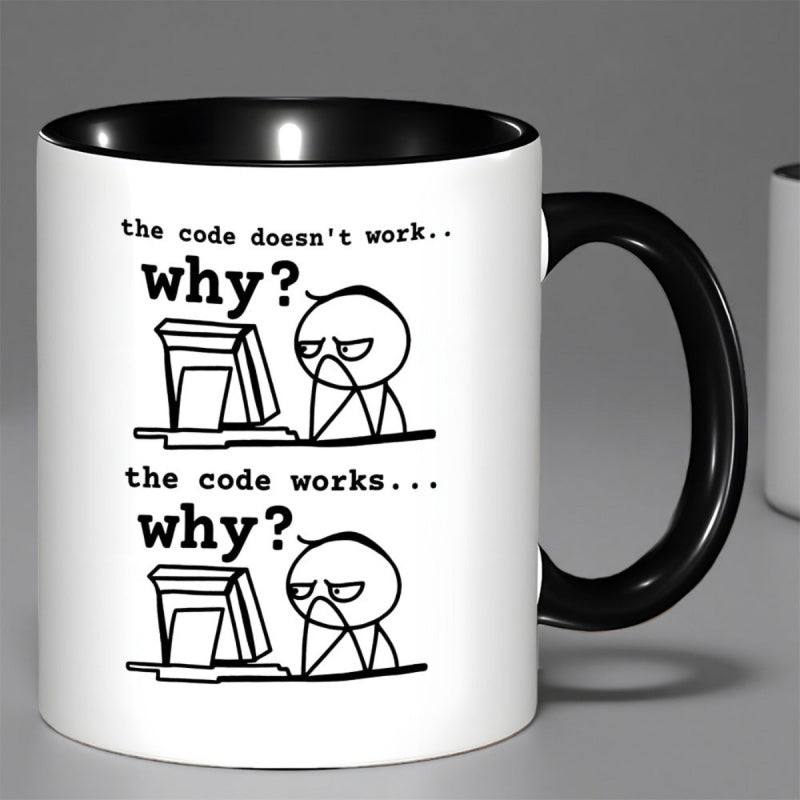 Tailorly Black Accent 11 oz Mug - doesnt work why works why design