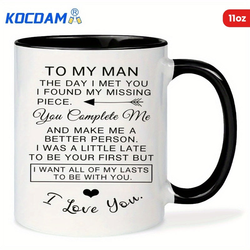 Tailorly Black Accent 11 oz Mug - romantic love quote for man