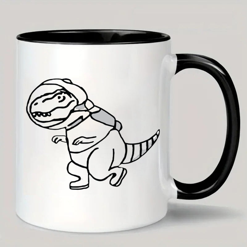 Tailorly Black Accent 11 oz Mug - astronaut