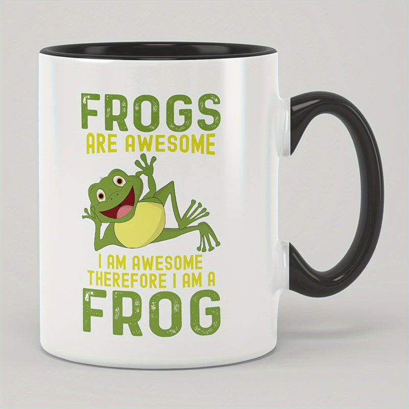 Tailorly Black Accent 11 oz Mug - frog theme