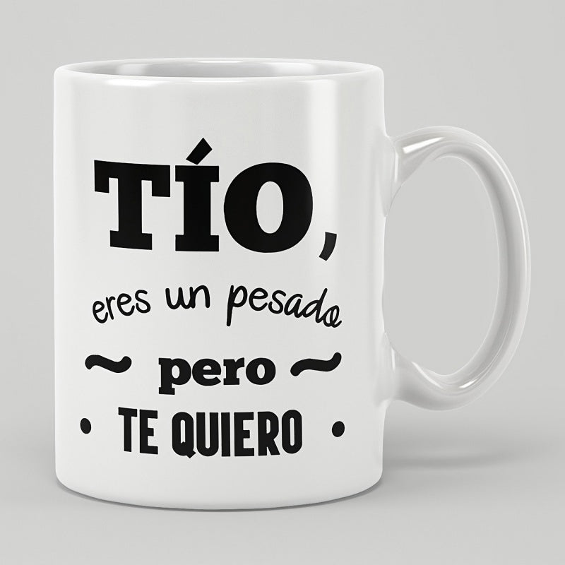 Tailorly White Ceramic 11 oz Mug - Classic With Decorative Black Script Font Mug