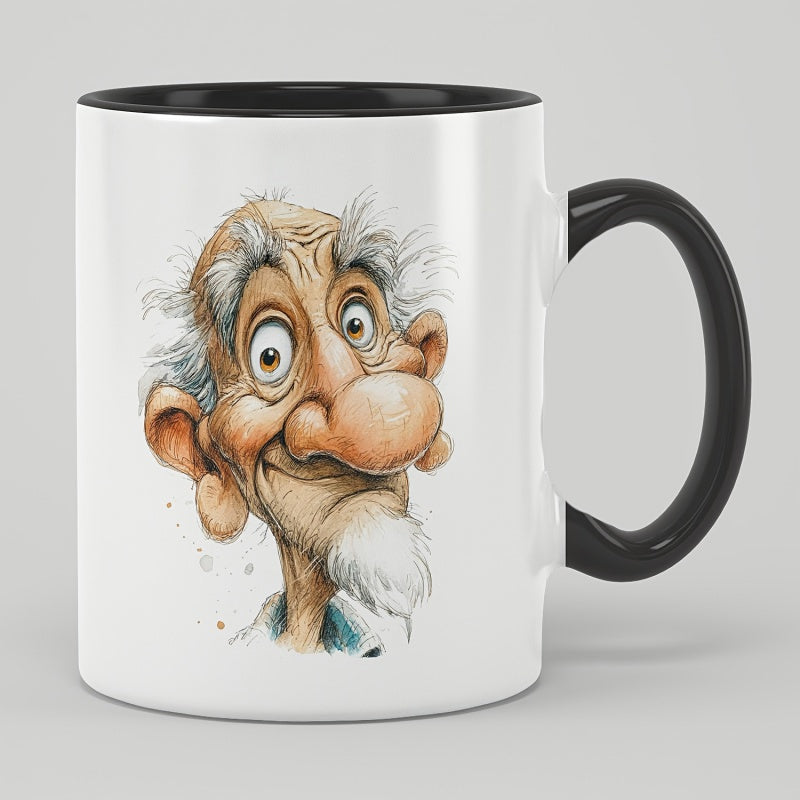 Tailorly Black Accent 11 oz Mug - creative gift for grandpa pattern