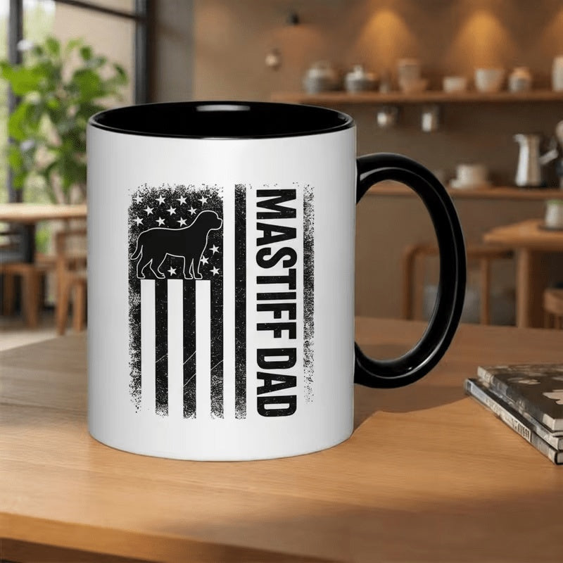 Tailorly Black Accent 11 oz Mug - dad american