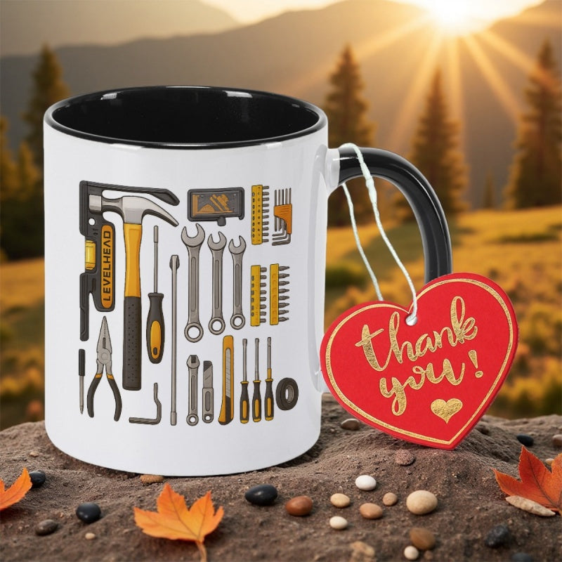 Tailorly Black Accent 11 oz Mug - tool themed design