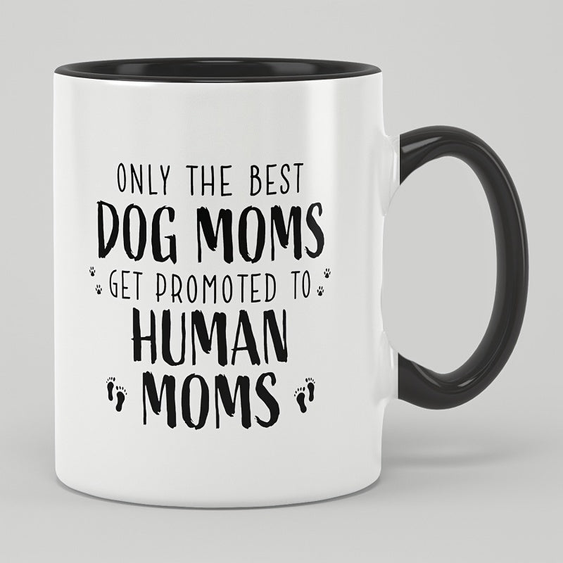 Tailorly Black Accent 11 oz Mug - congrats on pregnancy dog moms get to human moms design