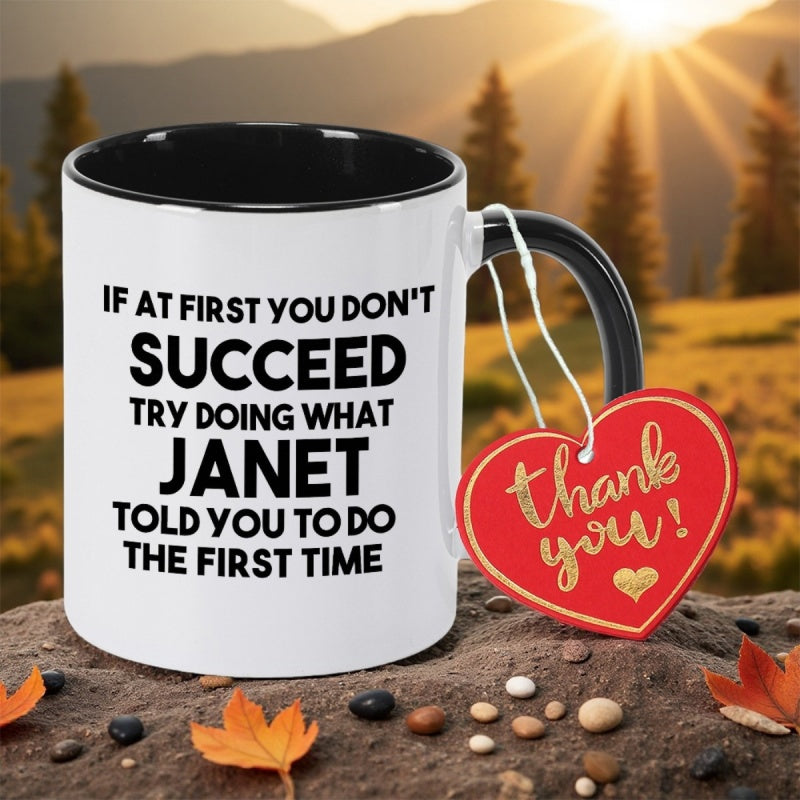 Tailorly Black Accent 11 oz Mug - inspirational quotes with name print