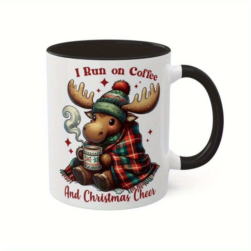 Tailorly Black Accent 11 oz Mug - Funny Coffee and Christmas Cheer
