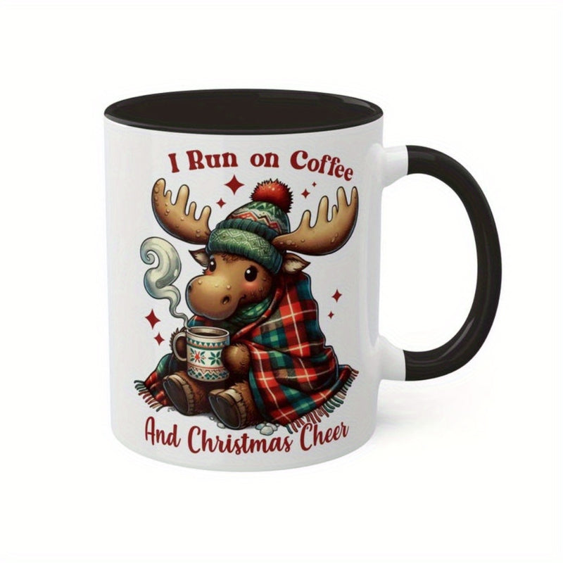 Tailorly Black Accent 11 oz Mug - Funny Coffee and Christmas Cheer