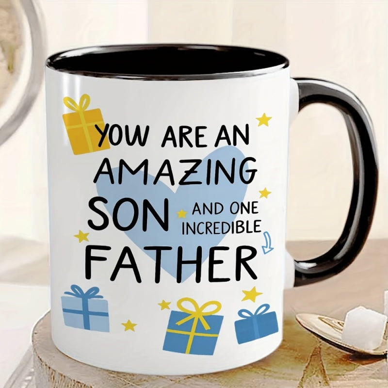 Tailorly Black Accent 11 oz Mug - are an amazing son one father message