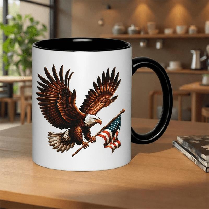 Tailorly Black Accent 11 oz Mug - an ounce of printed ceramic mug suitable for brewing coffee durable used in the dishwasher and microwave oven with a
