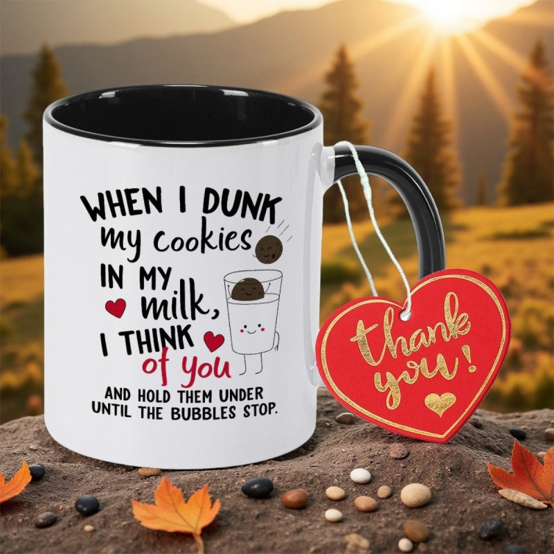 Tailorly Black Accent 11 oz Mug - when i dip