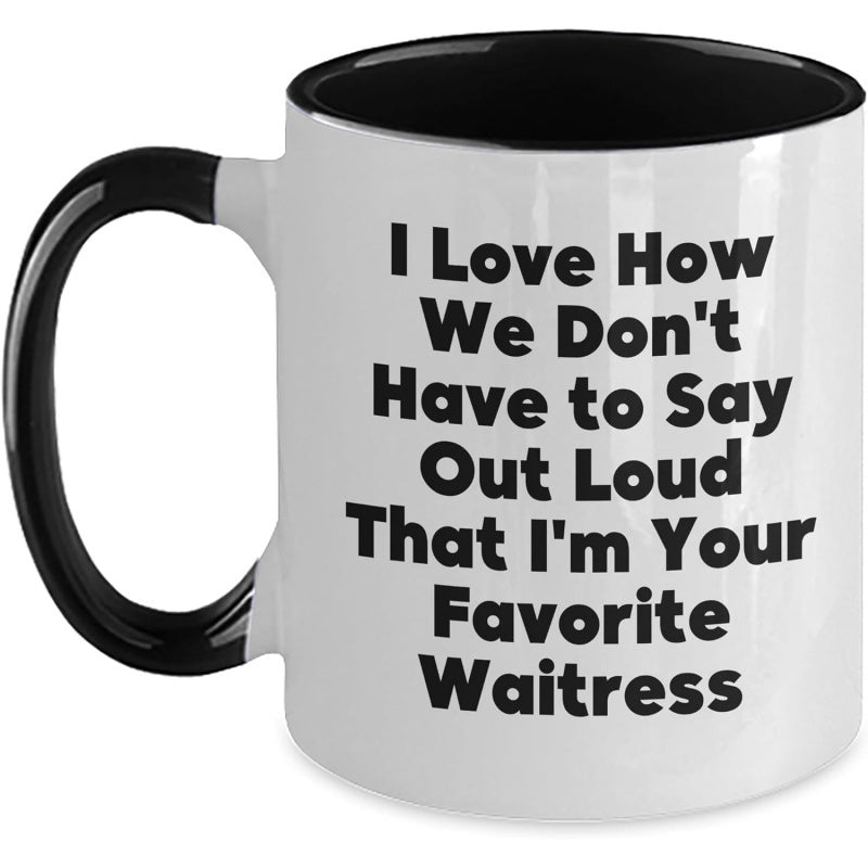 Tailorly Black Accent 11 oz Mug - two tone that im your top waitress