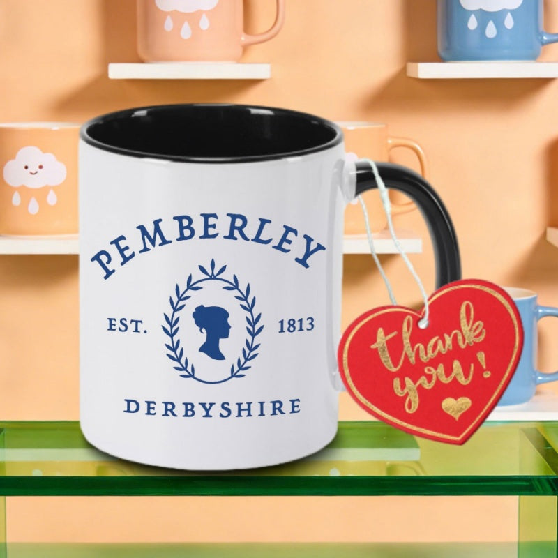 Tailorly Black Accent 11 oz Mug - pride themed logo print lettering