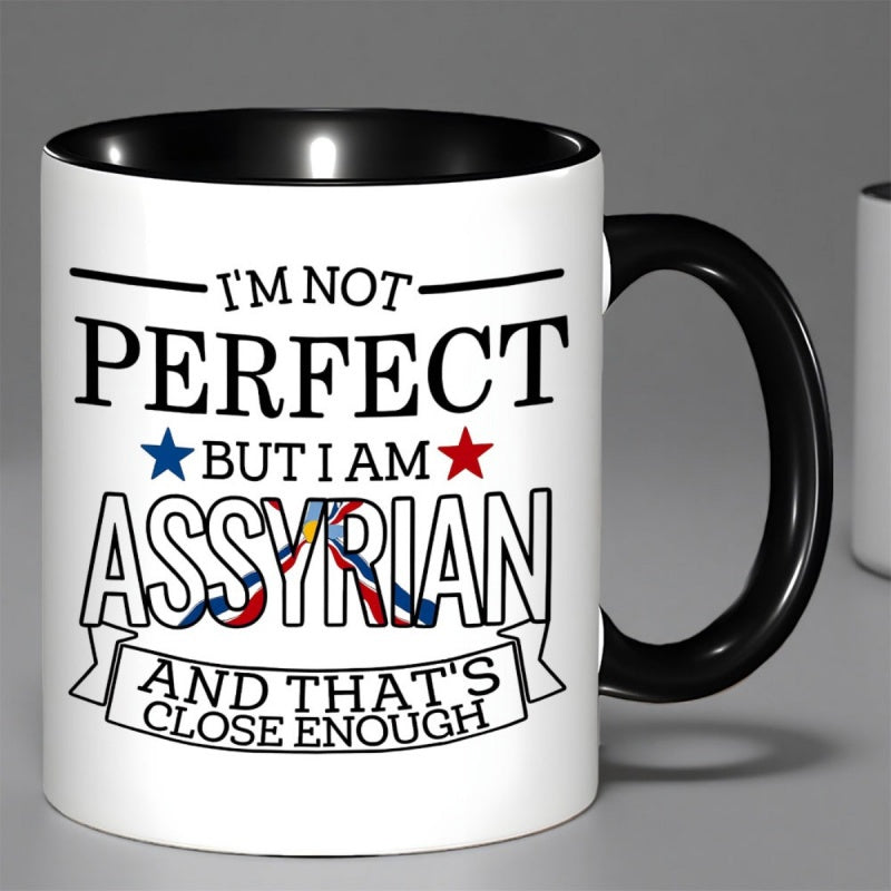 Tailorly Black Accent 11 oz Mug - pride in ceramic print