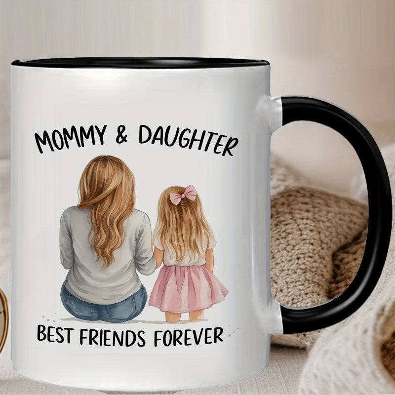 Tailorly Black Accent 11 oz Mug - family bonding scene