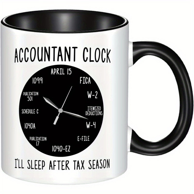Tailorly Black Accent 11 oz Mug - humor text "ill sleep after" novelty style