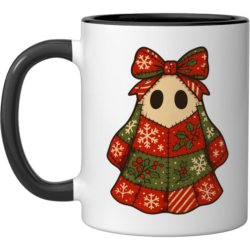 Tailorly Black Accent 11 oz Mug - cute christmas vintage holiday design