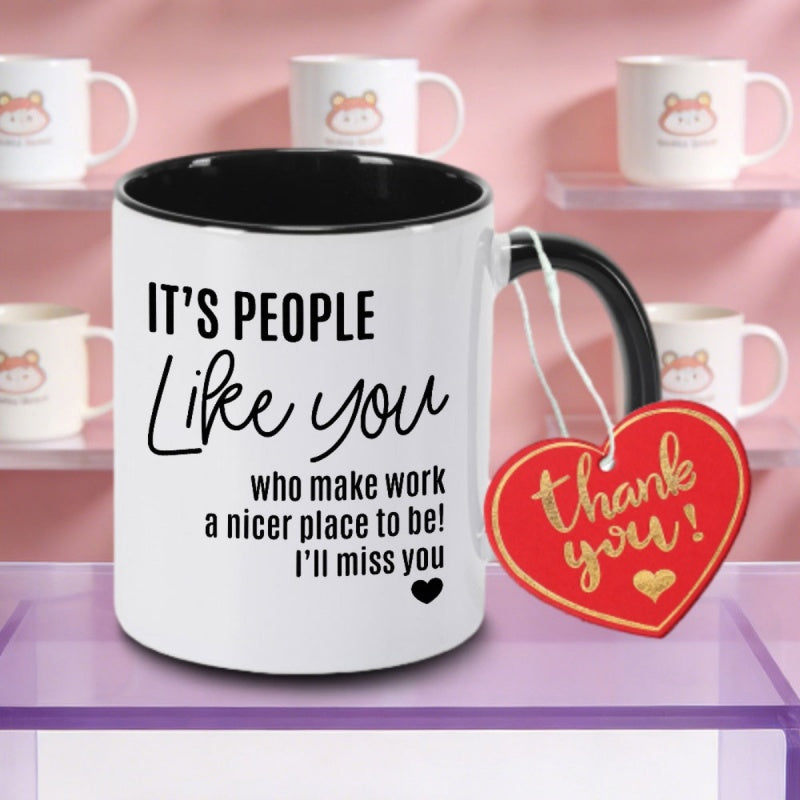Tailorly Black Accent 11 oz Mug - inspirational white its quote logo